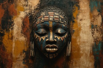 Tribal Artistry: Abstract African Mask Design Inspired by Cultural Heritage