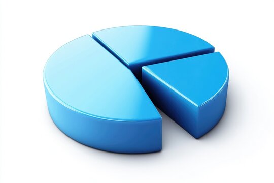 Visual Breakdown of Sales Data: A Blue Pie Chart Displaying Sum Totals and Slice Contributions