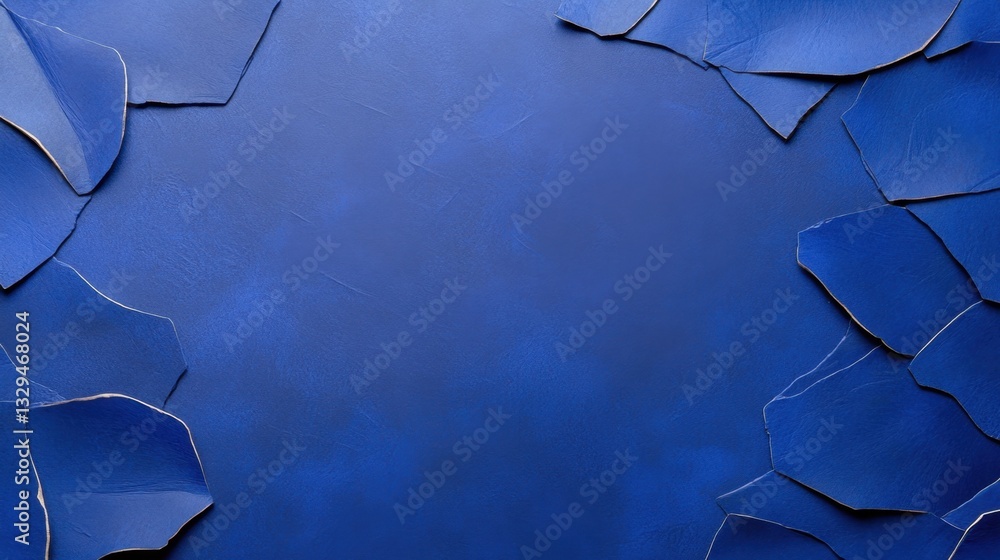 Poster a canvas backdrop with deep indigo blue hues, showing worn patches and frayed edges, creating a vint