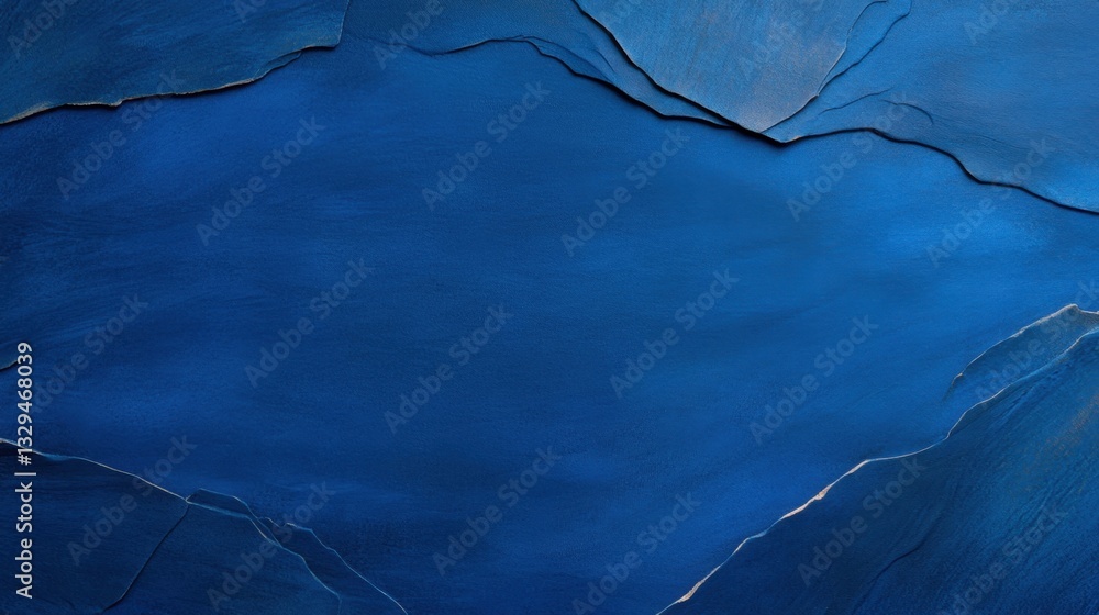 Aufkleber a canvas backdrop with deep indigo blue hues, showing worn patches and frayed edges, creating a vint