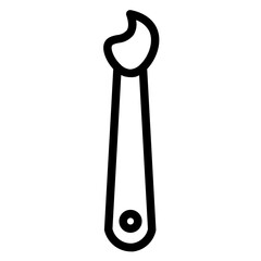 Winter Fire Flame Line Icon