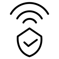 Wifi Signal Wireless Line Icon