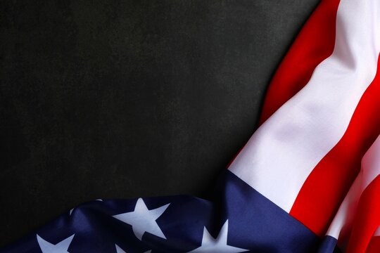 Beautiful waving star and striped American flag