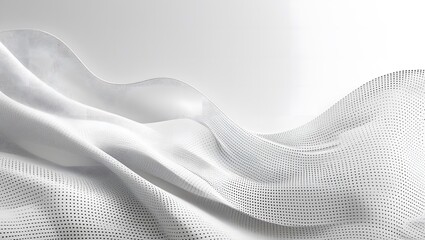 Abstract White Wavy Surface