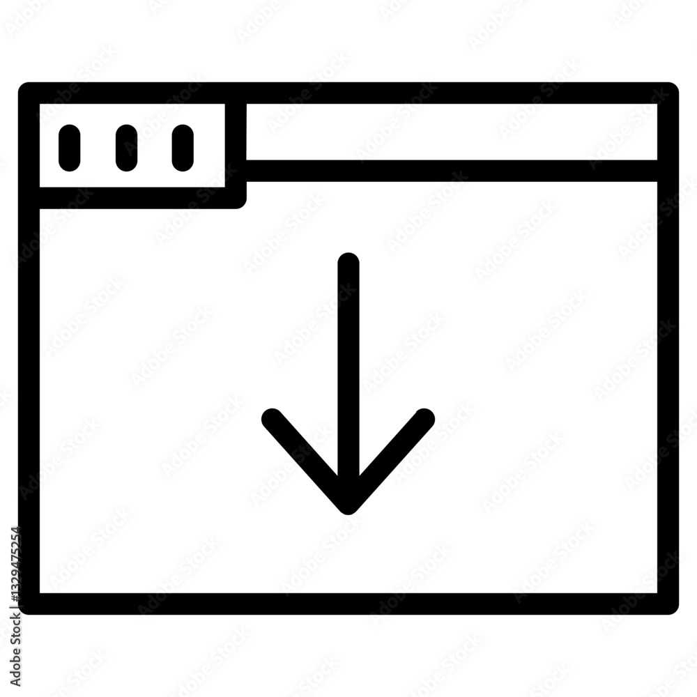 Poster web design browser line icon