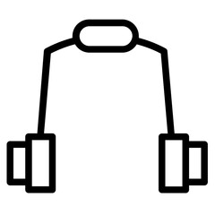 Fototapeta premium Headphone Music Listen Line Icon