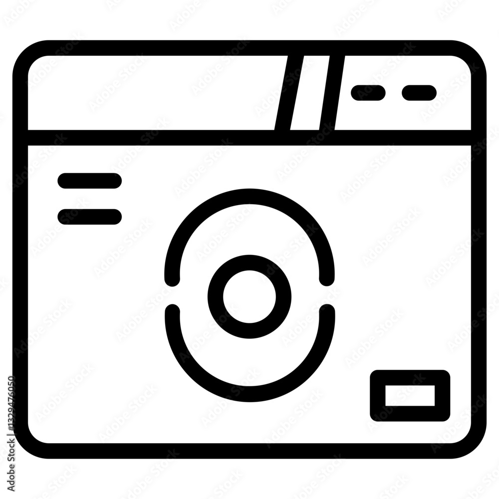 Poster page refresh web line icon