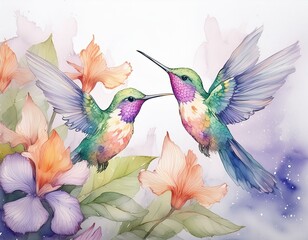 Obraz premium Generated image birds