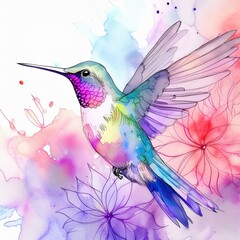 Obraz premium Generated image hummingbirds 