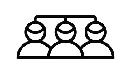 Teamwork Icon with People Connection