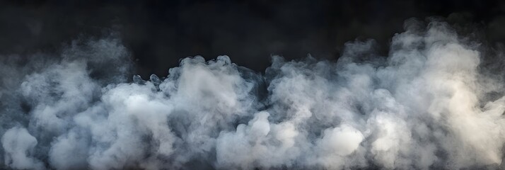 White Smoke on Black Background
