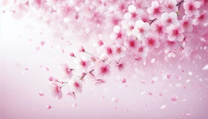 Pink floral blossoms texture, a spring design of watercolor petals