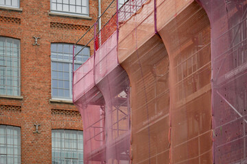 Colorful camouflaged building facade