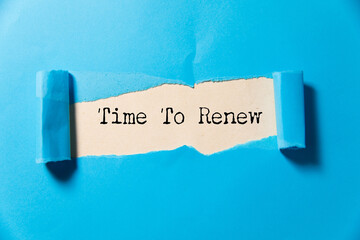 time to renew text