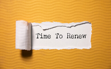 time to renew text