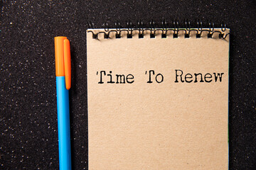 Time to Renew text