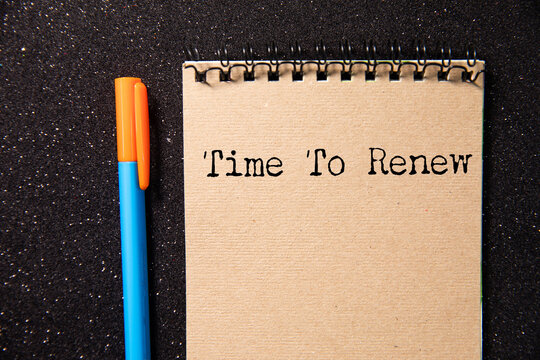 Time to Renew text