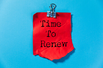 time to renew text