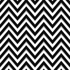black and white seamless zig zag pattern with 3D effect for textile design