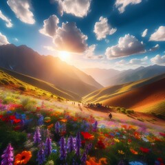 Sunset montains