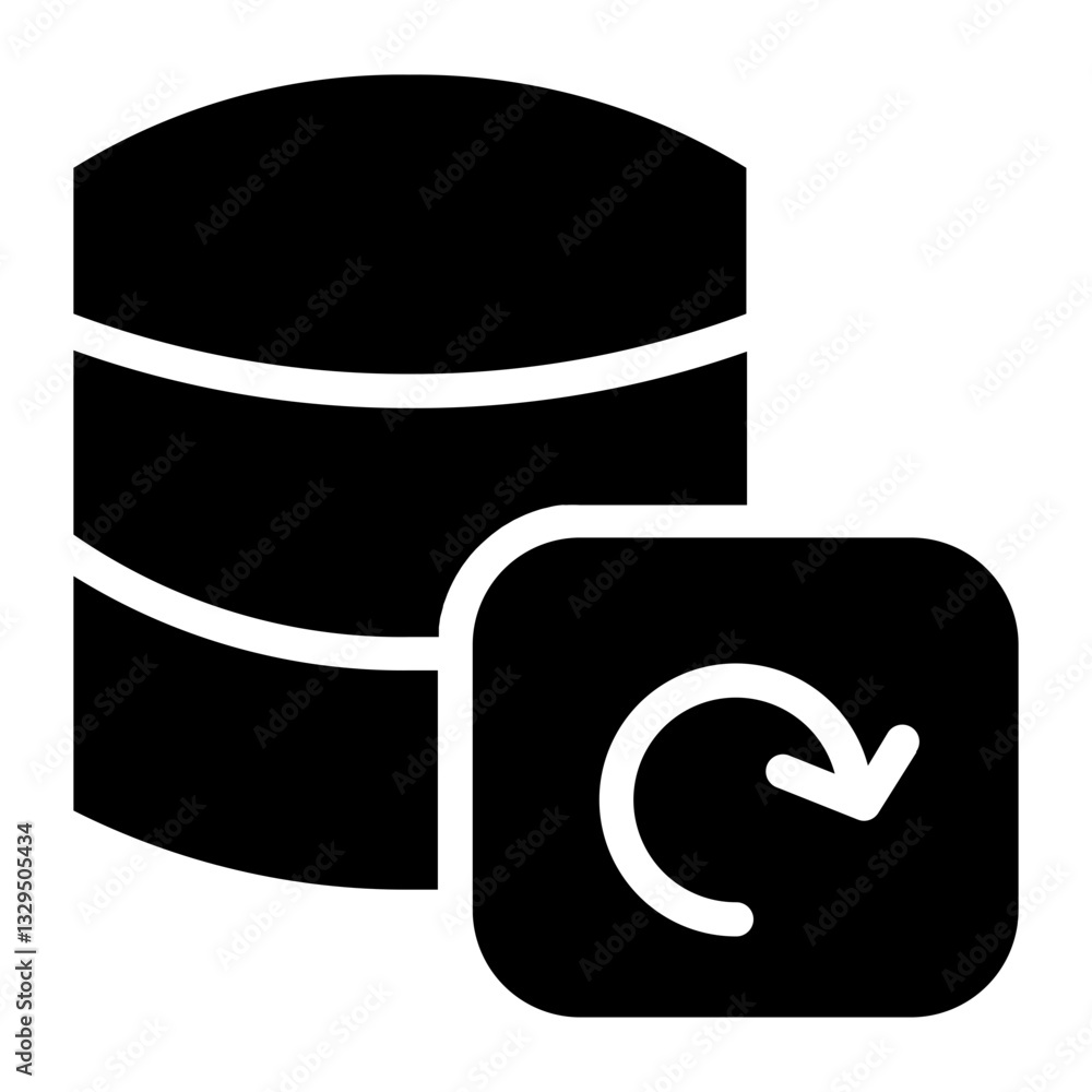 Poster refresh reload server glyph icon