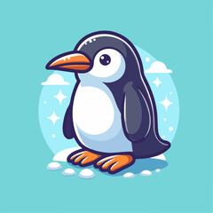 Obraz premium penguin on ice