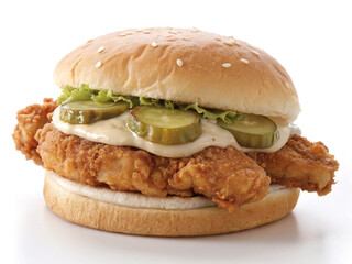 Crispy Fried Chicken Sandwich with Pickles