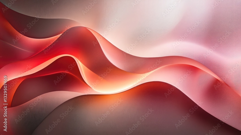 Poster abstract red and pink waves background image soft glowing light texture design