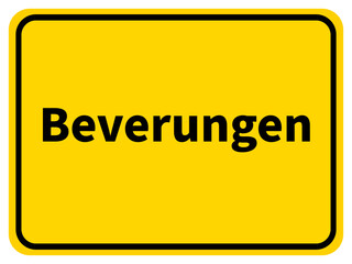 Illustration eines Stadteingangsschildes von Beverungen, einer Gemeinde des Kreises Höxter