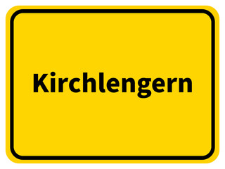 Illustration eines Stadteingangsschildes von Kirchlengern, einer Gemeinde des Kreises Herford