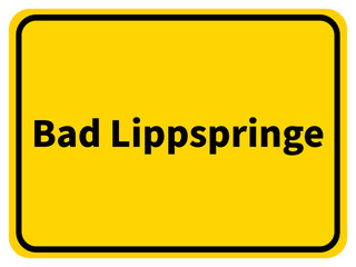 Illustration eines Stadteingangsschildes von Bad Lippspringe, einer Gemeinde des Kreises Paderborn