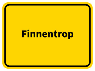Illustration eines Stadteingangsschildes von Finnentrop, einer Gemeinde des Kreises Olpe