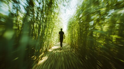 Pathway through vibrant foliage