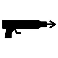 Speargun Fish Hook Glyph Icon