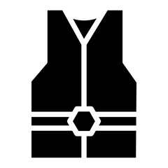 Vest Safty Sea Glyph Icon