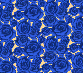Seamless rose flowers pattern, floral print.