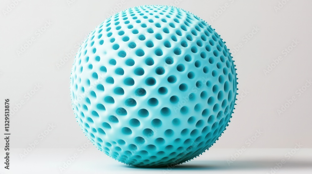 Poster a digital futuristic 3d rendering of a geometric blue sphere with a wireframe structure and a grid o