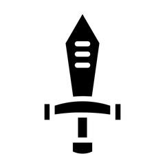 Weapon Battle Knight Glyph Icon