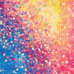 Colorful Pixels Abstract Design