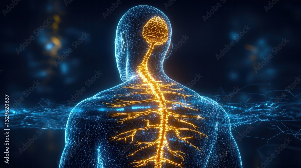 Poster an imaginative and visually striking digital depicting the complex interconnected structure of the h