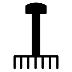 Rake Agriculture Farming Glyph Icon