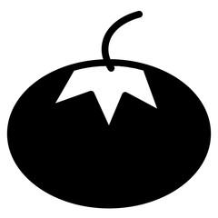Tomato Vegetable Fruit Glyph Icon