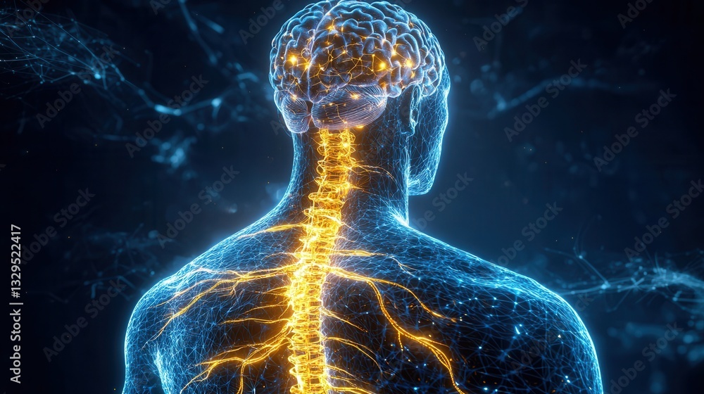 Poster a highly detailed and imaginative digital depicting the intricate structure and connectivity of the 