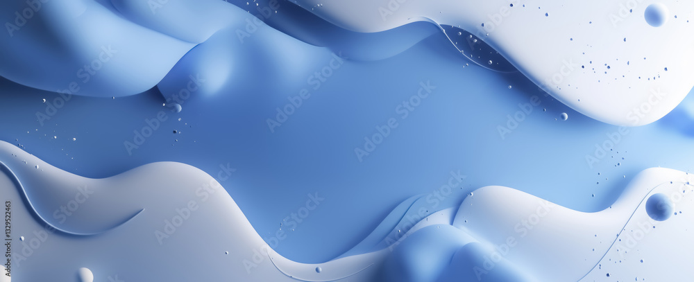 Poster smooth abstract light blue background with flowing shapes and subtle textures creates calming and mo
