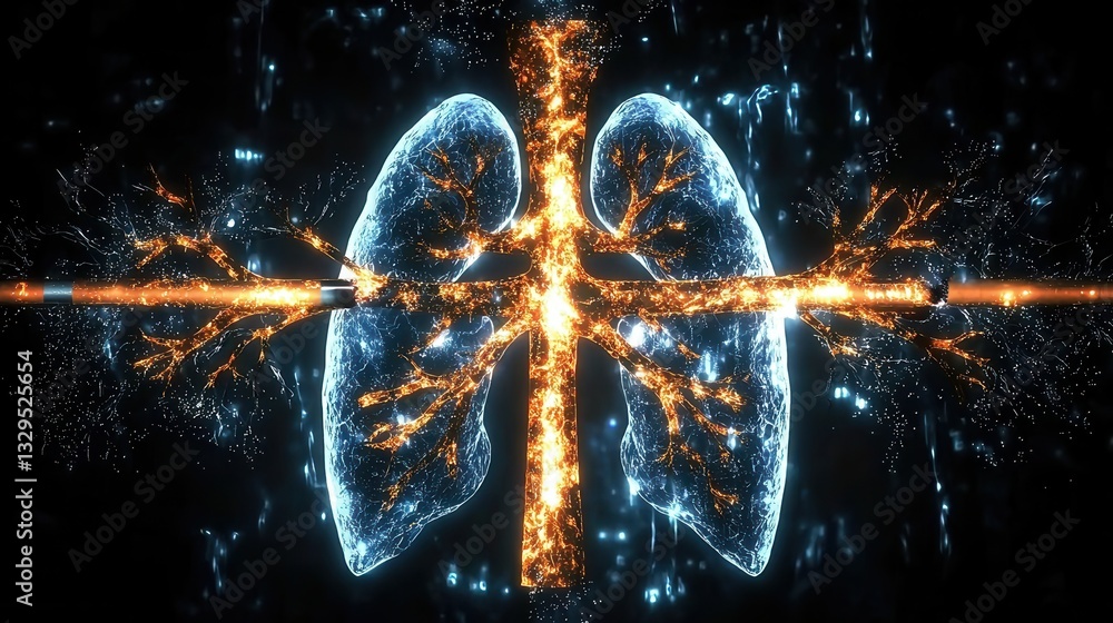 Aufkleber powerful digital artwork depicting the fractal like structure and interconnected network of the huma