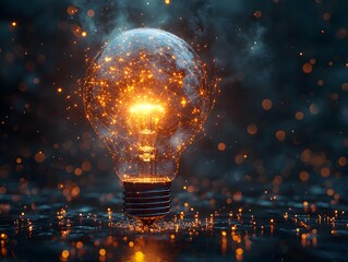 Glowing Constellation of Ideas Representing the Limitless Potential of Education and Understanding