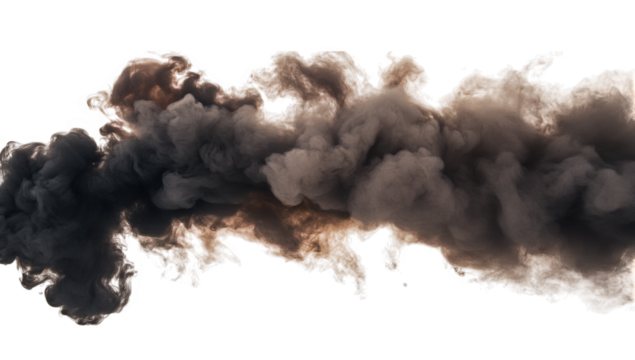 thick plume of dark smoke billowing against a light background suggesting pollution or industrial activity its purpose may be to illustrate environmental issues or the impact of human activities