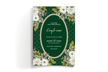 Naklejka premium floral bridal shower invitation templates