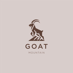 Mountain Goat Logo – A strong mountain goat logo symbolizing endurance and agility.