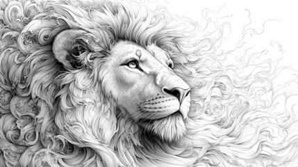 lion head vector